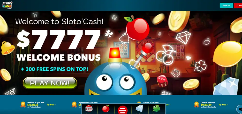 SlotoCash Casino website